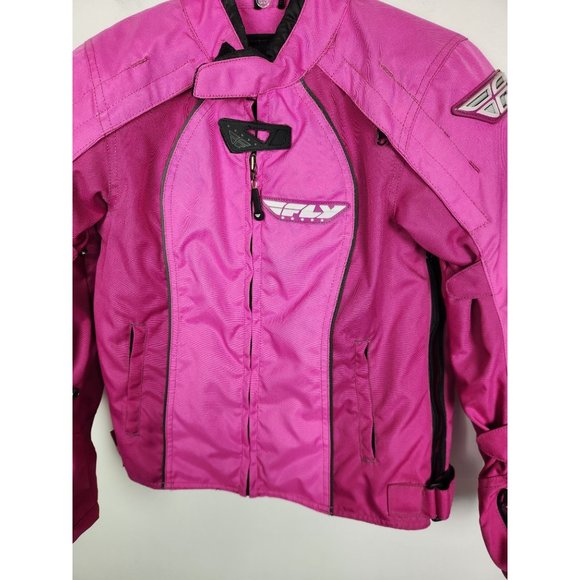 Fly Racing Women's XS Bright Pink Protective Racing Motorcycle Jacket - Picture 2 of 10